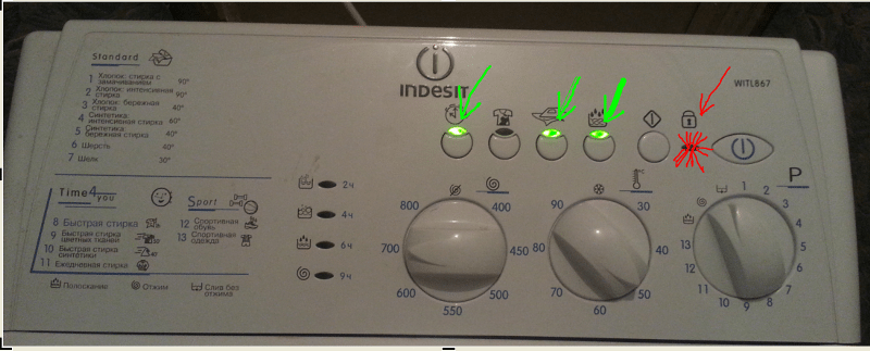 Панел за управление на пералня Indesit