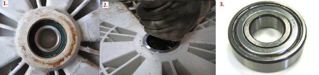 разглобяване на резервоара на пералнята
