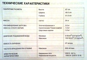 Сравнение на технически характеристики на перални машини