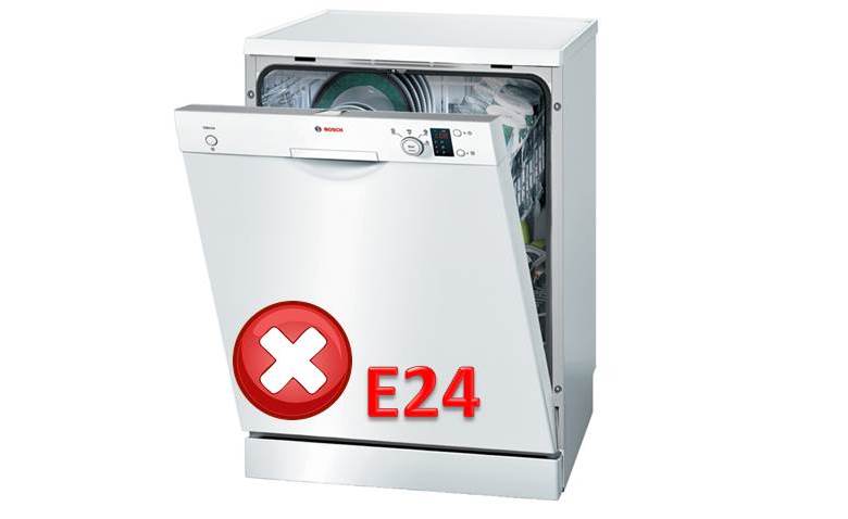 грешка e24 в съдомиялна машина Bosch
