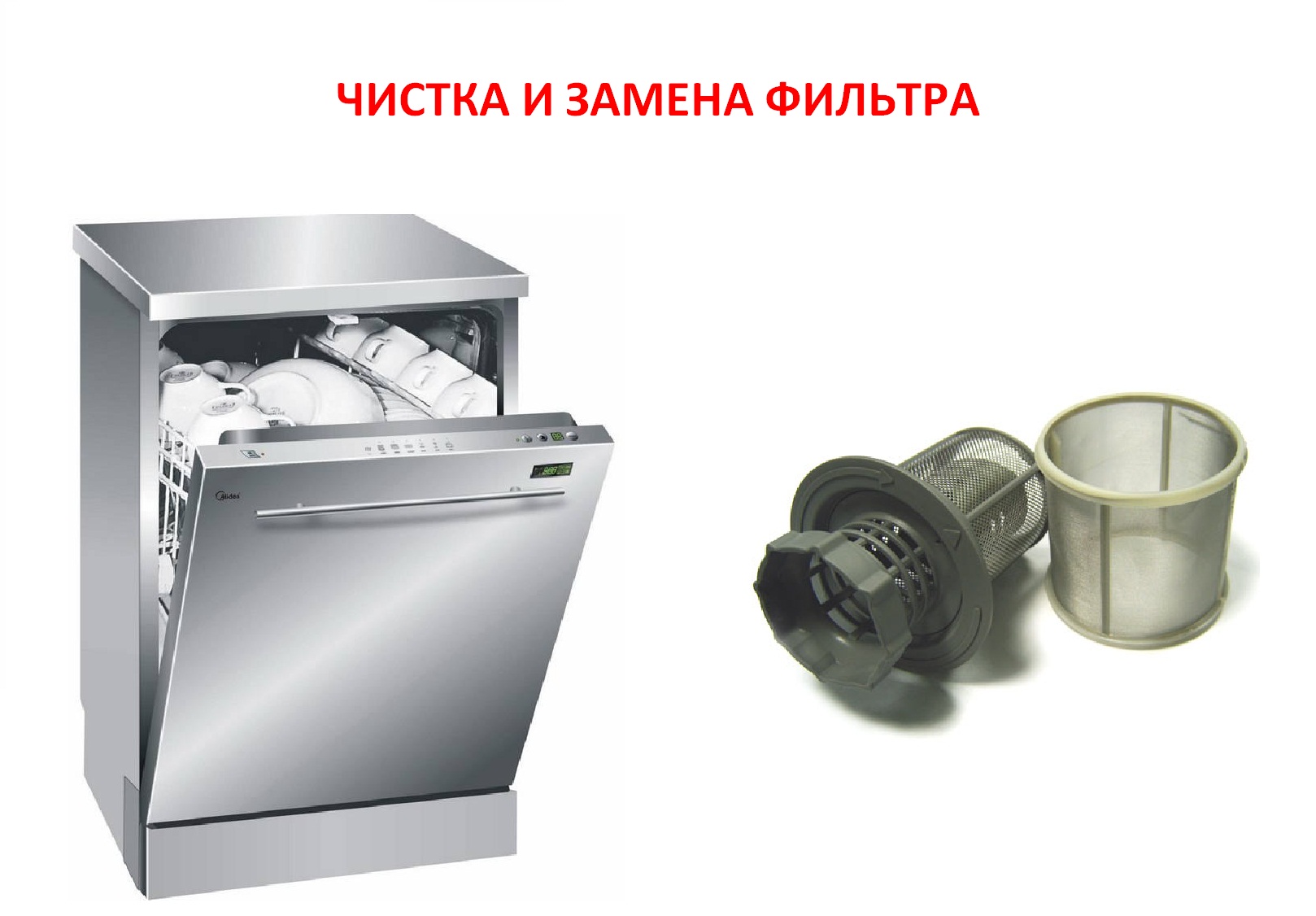 смяна на филтъра в съдомиялната машина