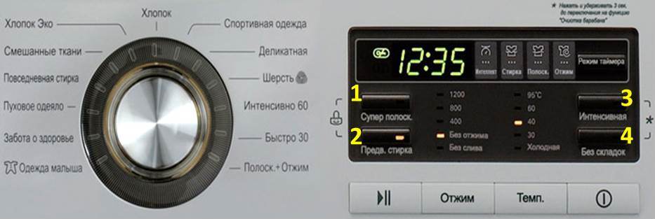Контролен панел на lg