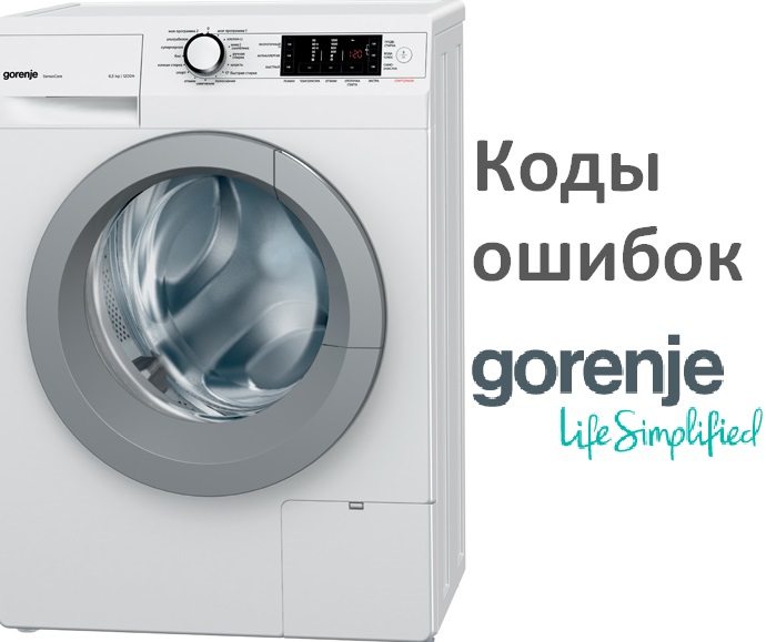 Кодове за грешки на пералня Gorenje