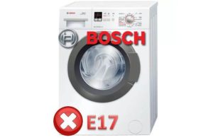 грешка E17 в SM Bosch