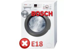 грешка e18 на SM Bosch