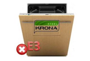 Код на грешка E3 в съдомиялна машина Krona