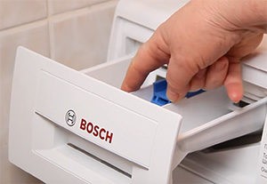 Къде да излеете прах в пералня Bosch