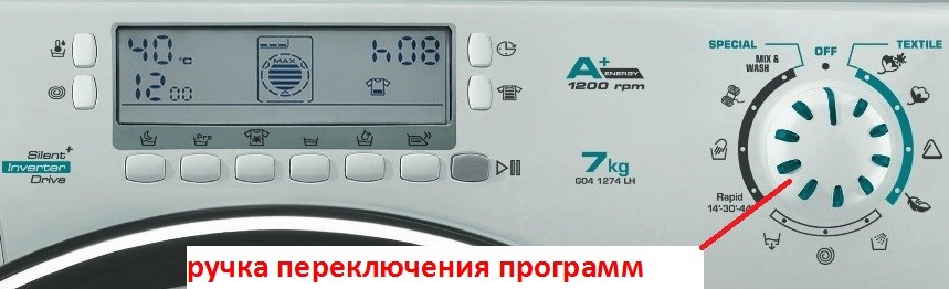 контролен панел и избор на програма