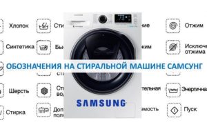 Обозначения на пералня Samsung