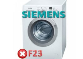 Грешка F23 в пералня Siemens
