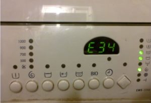 Грешка E34 в пералня Electrolux