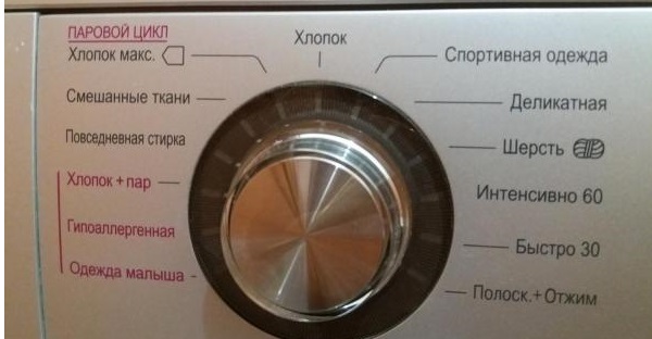 LG режими на пране 