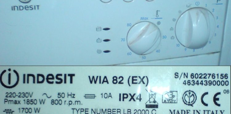 колко харчи машината Indesit?