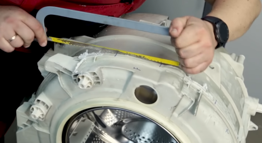 разрязване на резервоара на пералня Beko