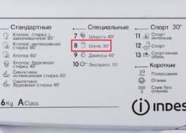 Програма за коприна на пералня