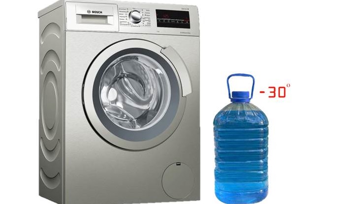 налейте антифриз в машината