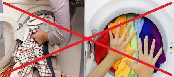 не пълнете барабана с пране