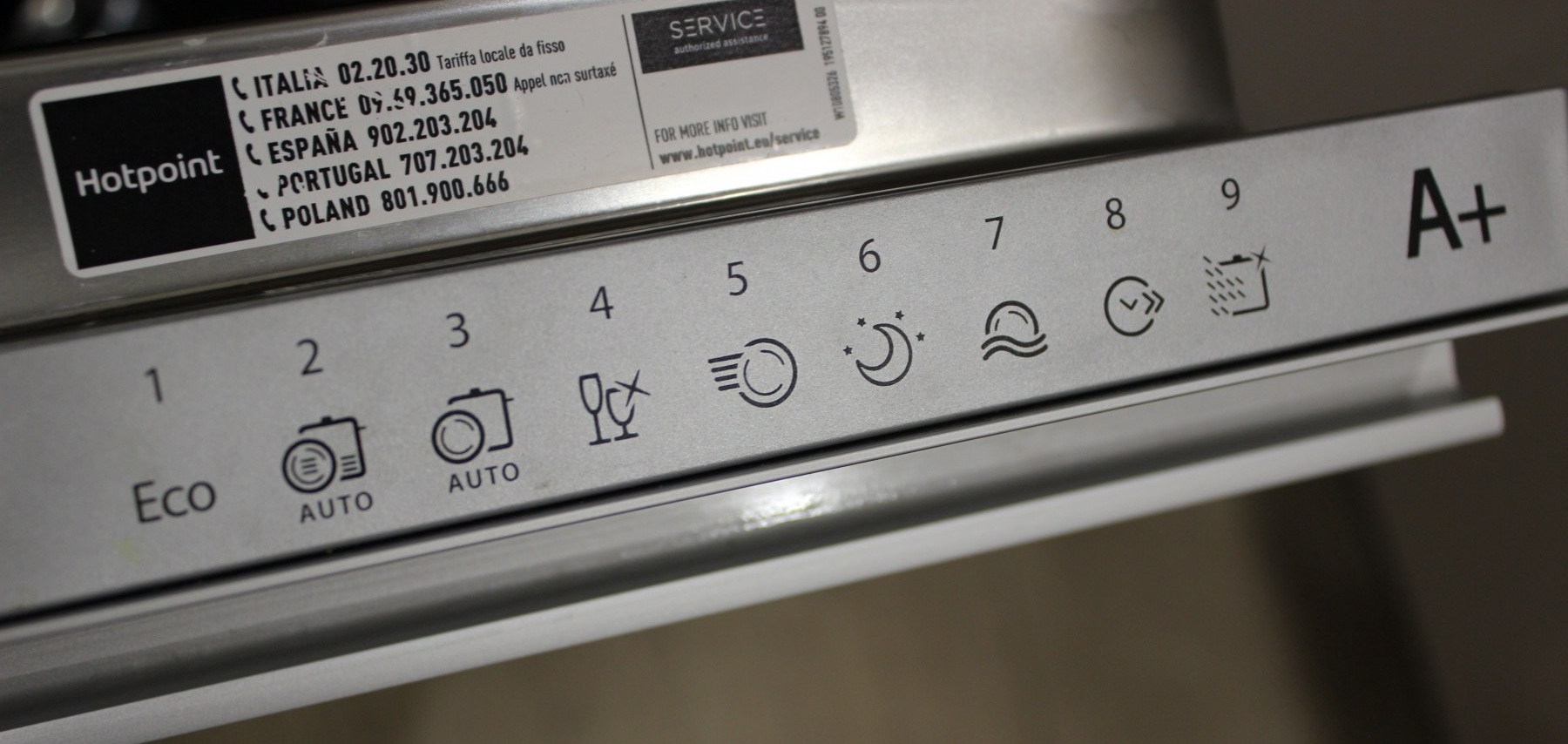 икони на панела от края на Hotpoint-Ariston PMM