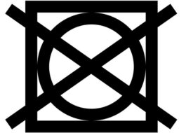 Знак Сушенето в сушилня е забранено