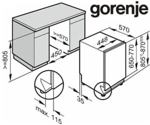Как да инсталирате съдомиялна машина Gorenje