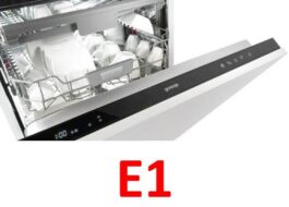 Грешка E1 на съдомиялна машина Gorenje