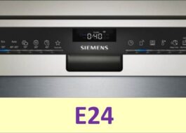Грешка E24 на съдомиялна машина Siemens