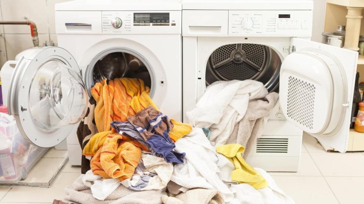 твърде много пране в сушилнята